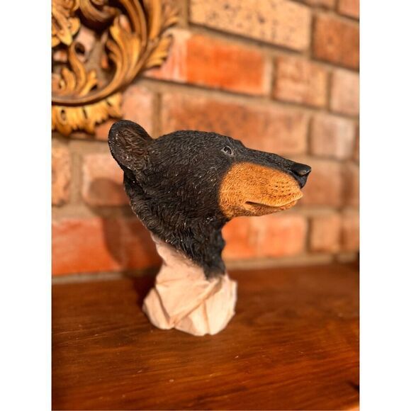 1996 Castagna Hand carved Bear Head Statue Bust  Made in Italy - Picture 3 of 9